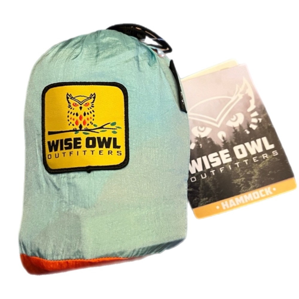 Wise owl child hammock. Blue and orange. Never used.